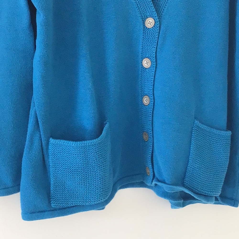 J. Jill Beautiful Blue Cardigan Sweater - Size Large - Picture 2 of 4